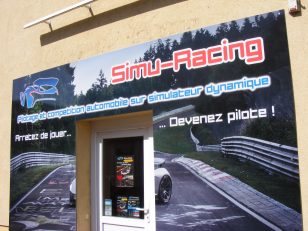 devanture de simu-racing dans lesvosges