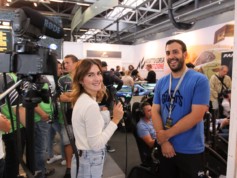 Darwin Lopez en plein interview avec Simracinggirl